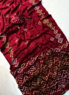 New Creap Silk With Ajrakh Print Sarees Wholesale In India